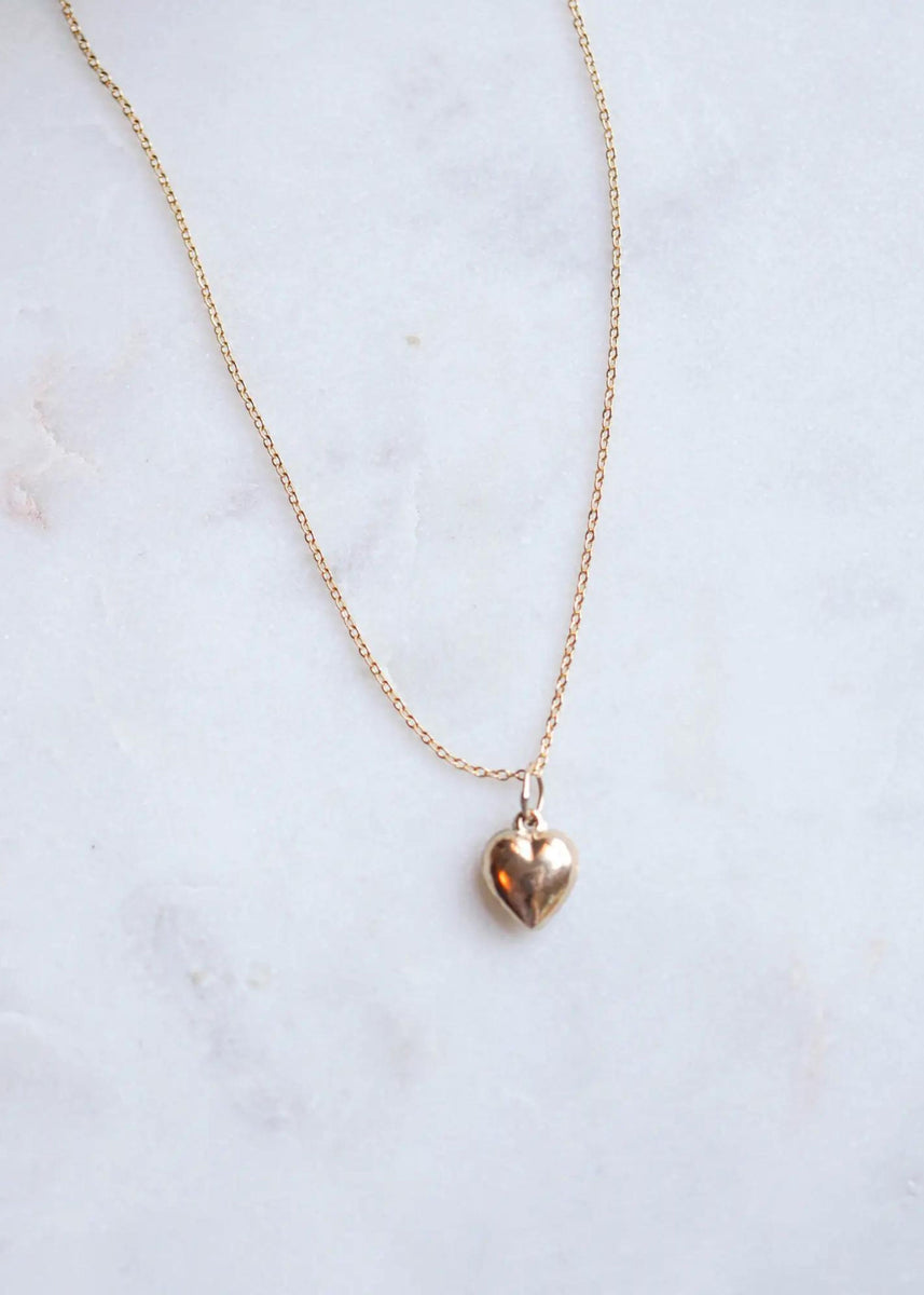 Puffy heart necklace, small – Rue Saint Paul