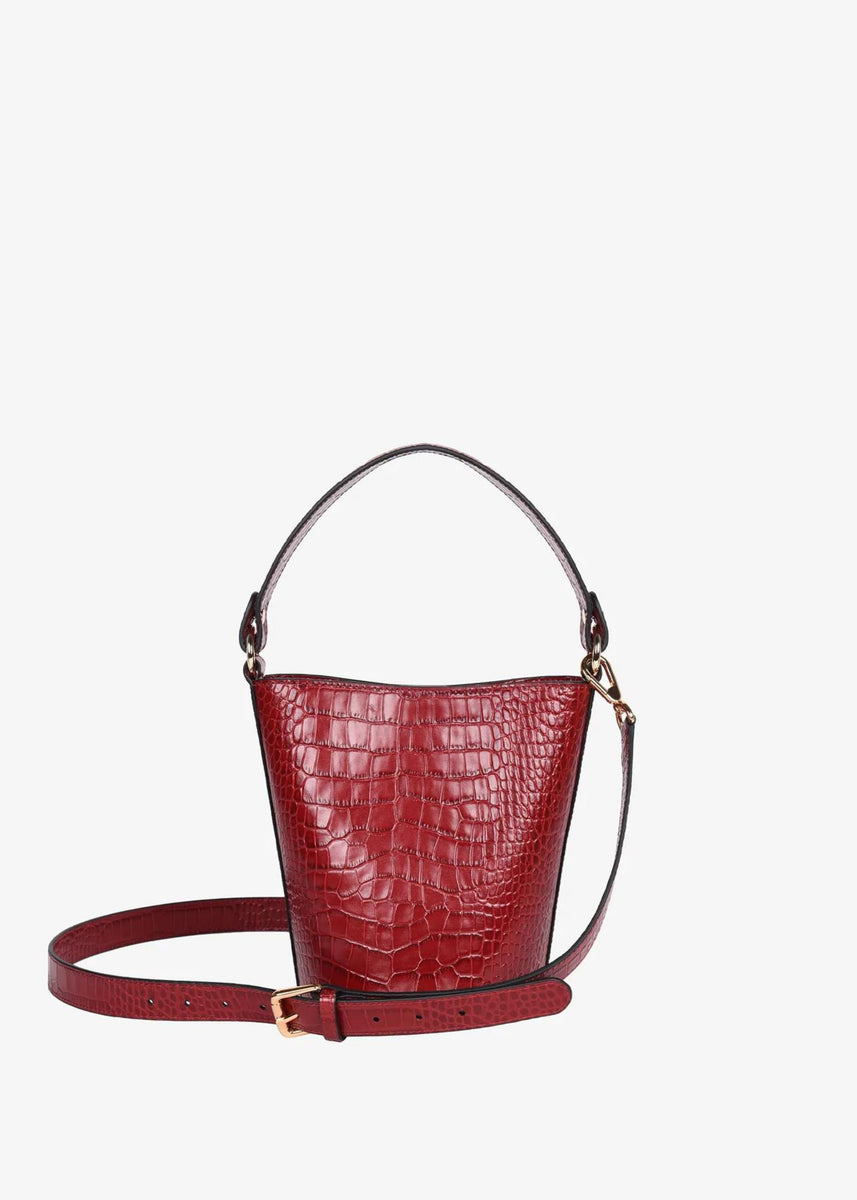 Mini bucket bag, tan croc – Rue Saint Paul