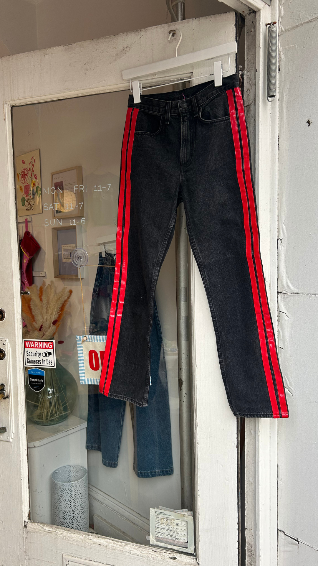 Rag & Bone jeans, red stripe