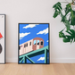 NYC subway train art print