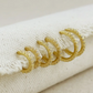 Thin line C hoop earrings