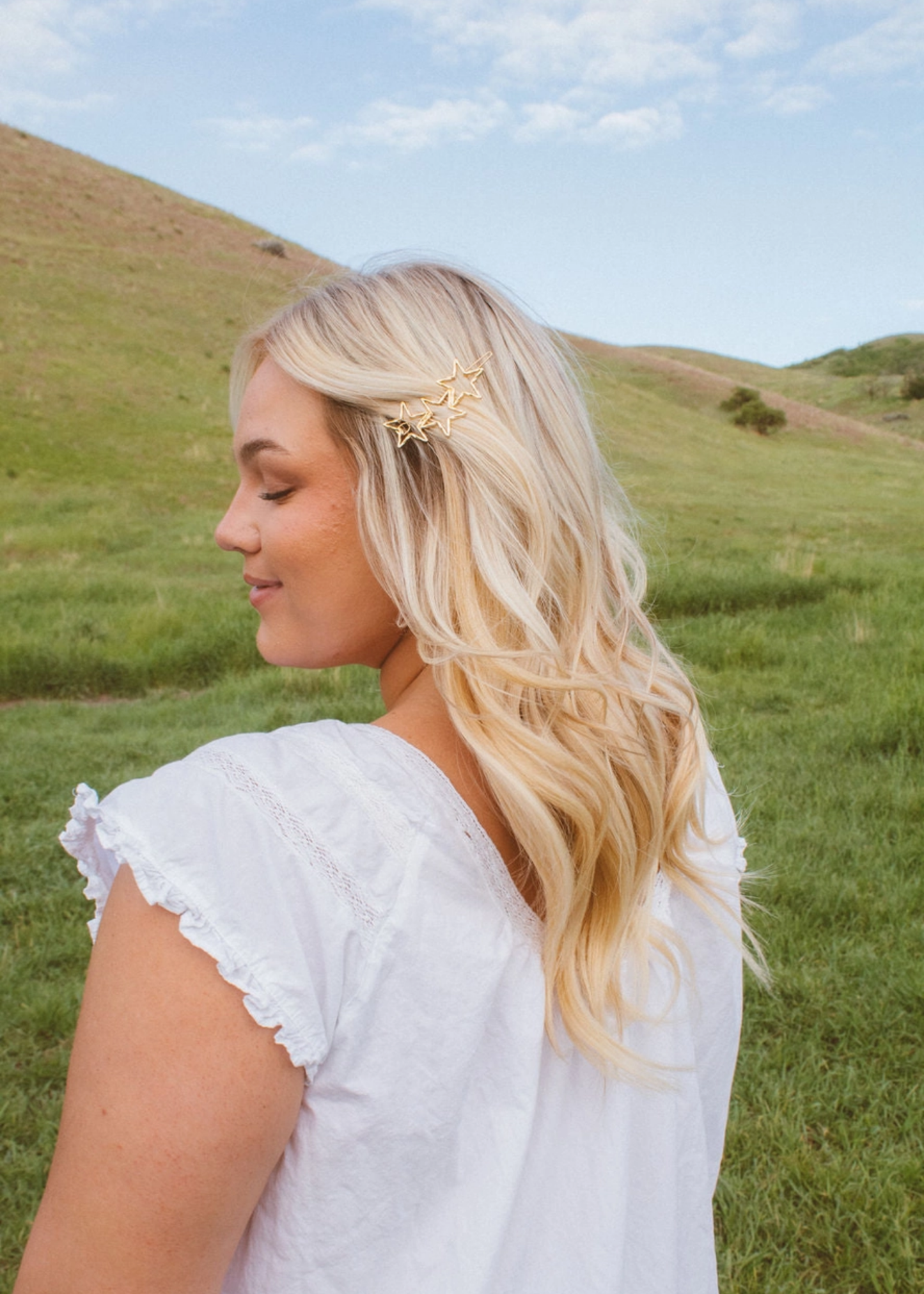 Star trio clip, gold