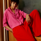 Valen trouser, red