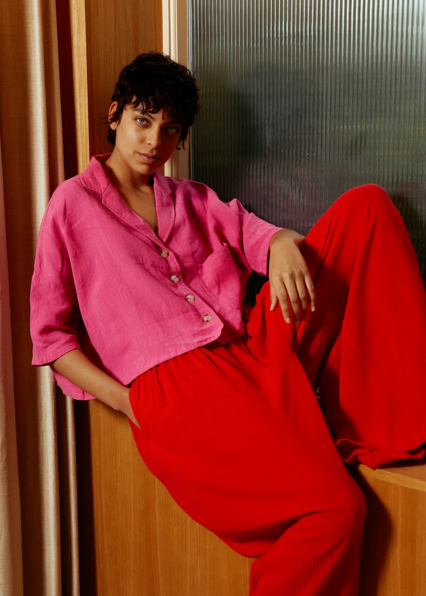 Valen trouser, red