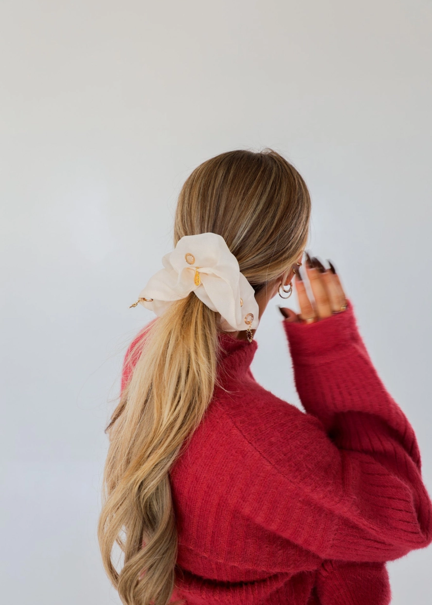 Grommet jumbo scrunchie