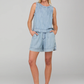 Mona top, blue