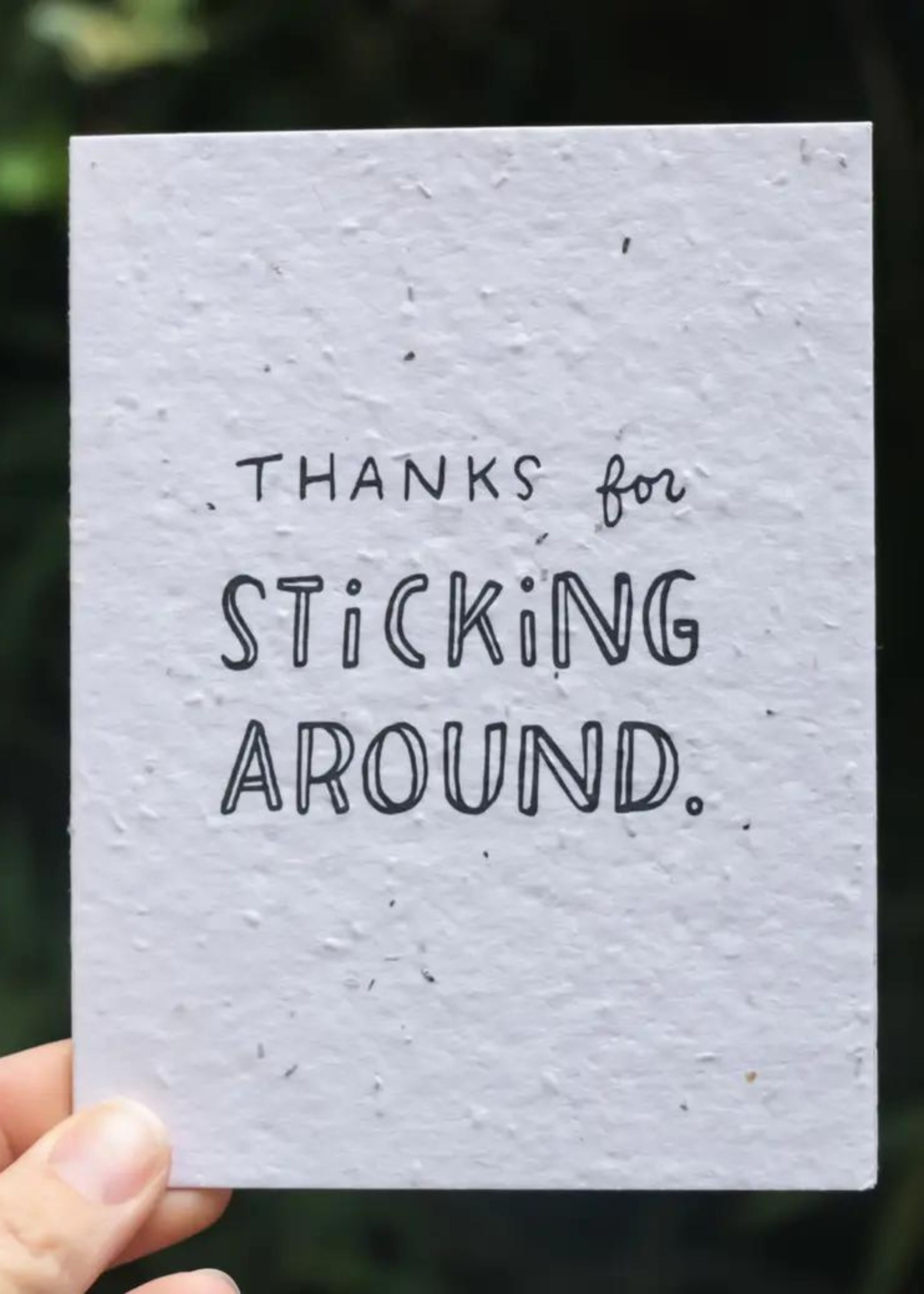 Plantable sticking around card