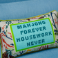 Mahjong needlepoint pillow