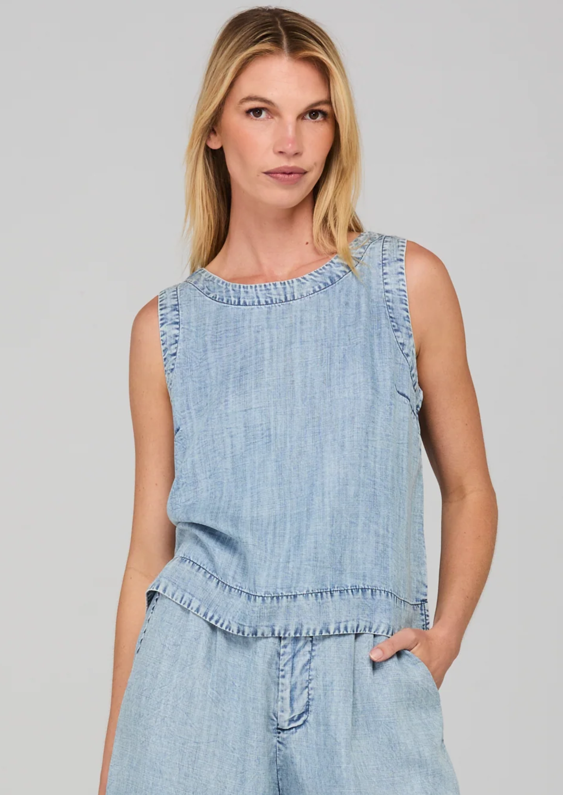 Mona top, blue