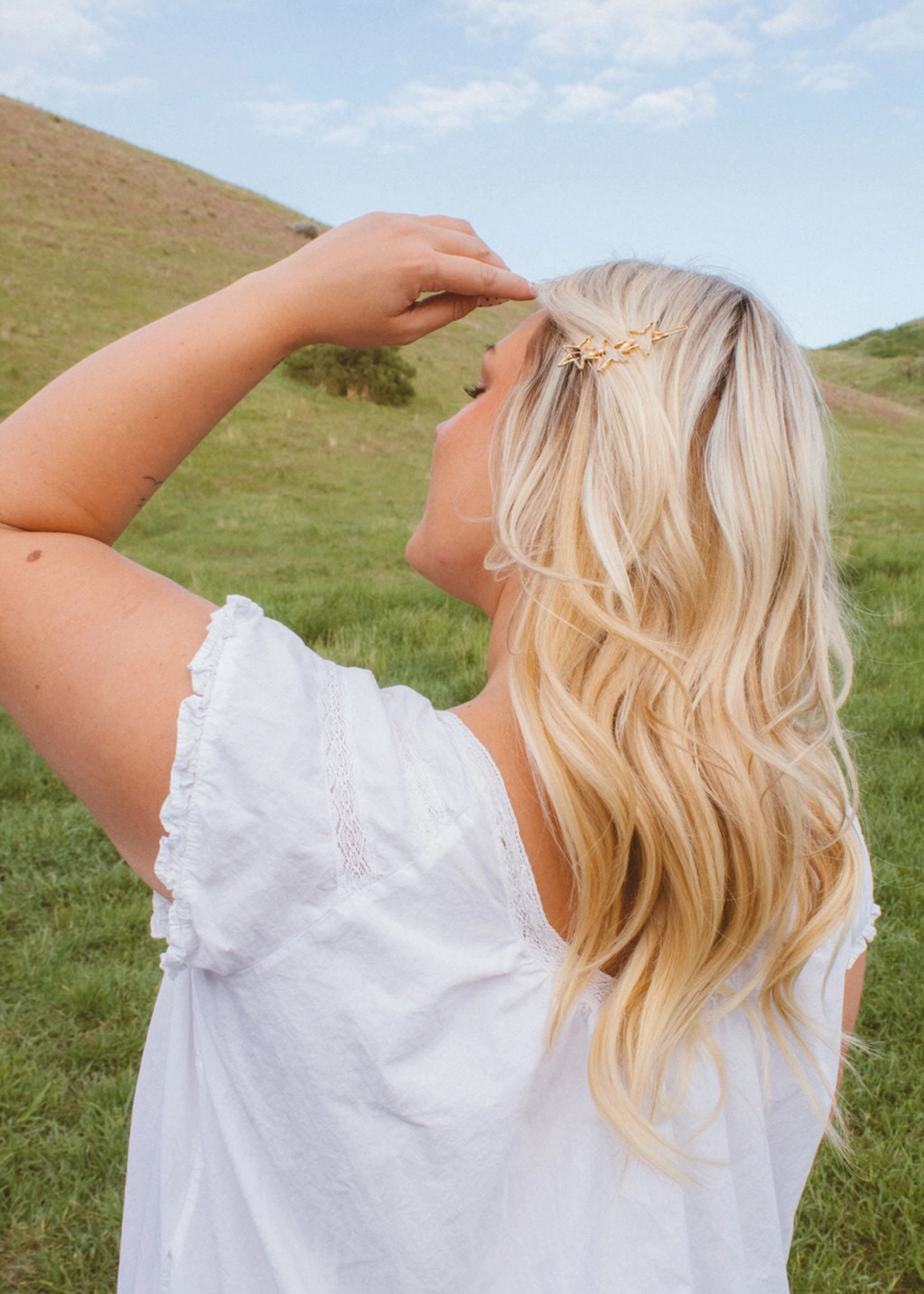 Star trio clip, gold