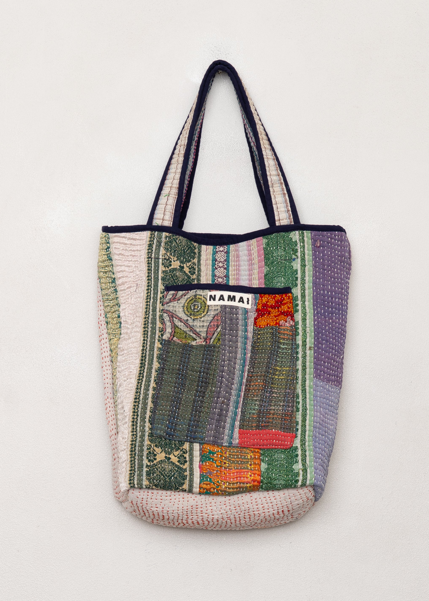 XotiI zero waste quilted kantha bag, 2-way/reversible