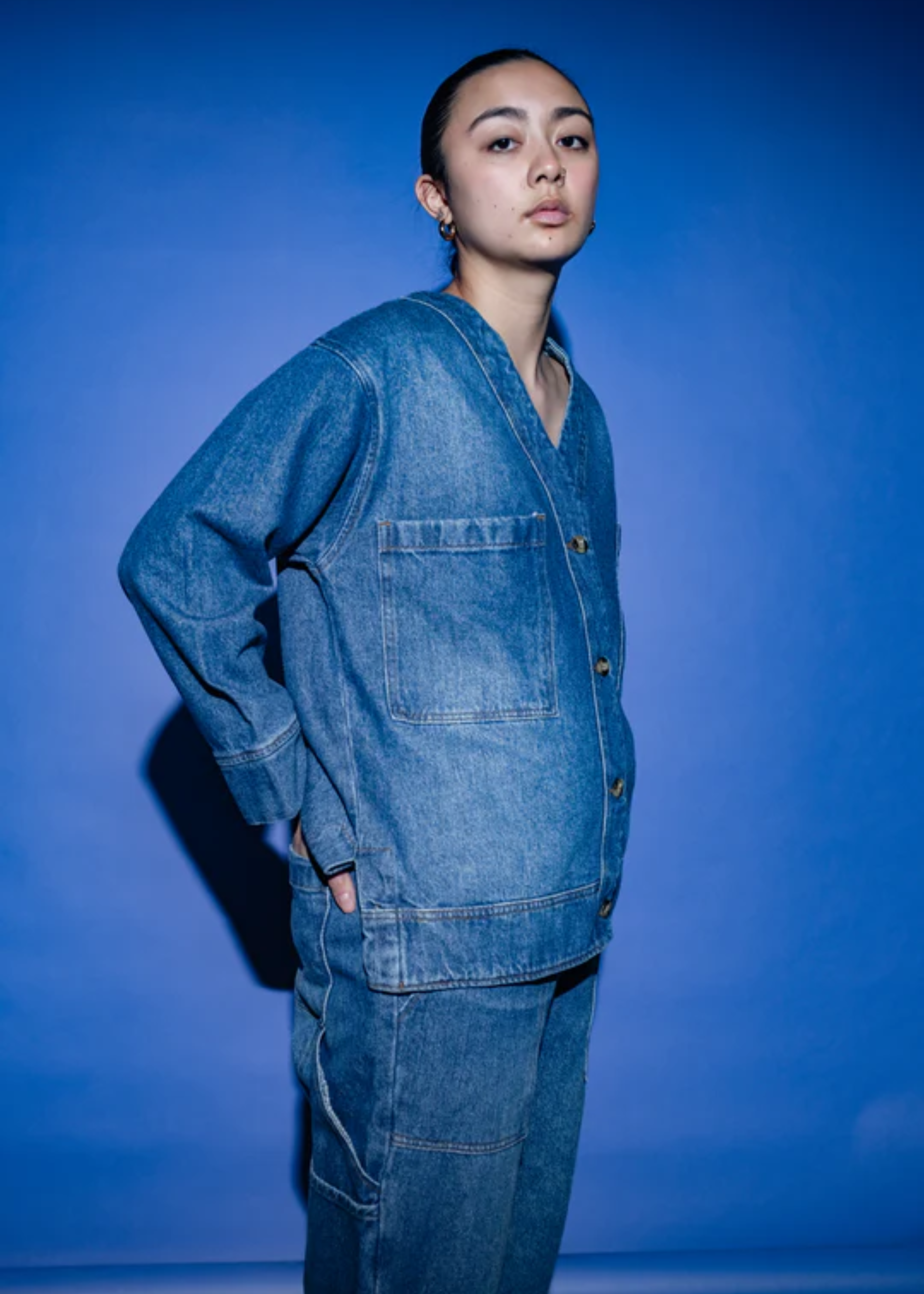 Miguel denim cardigan