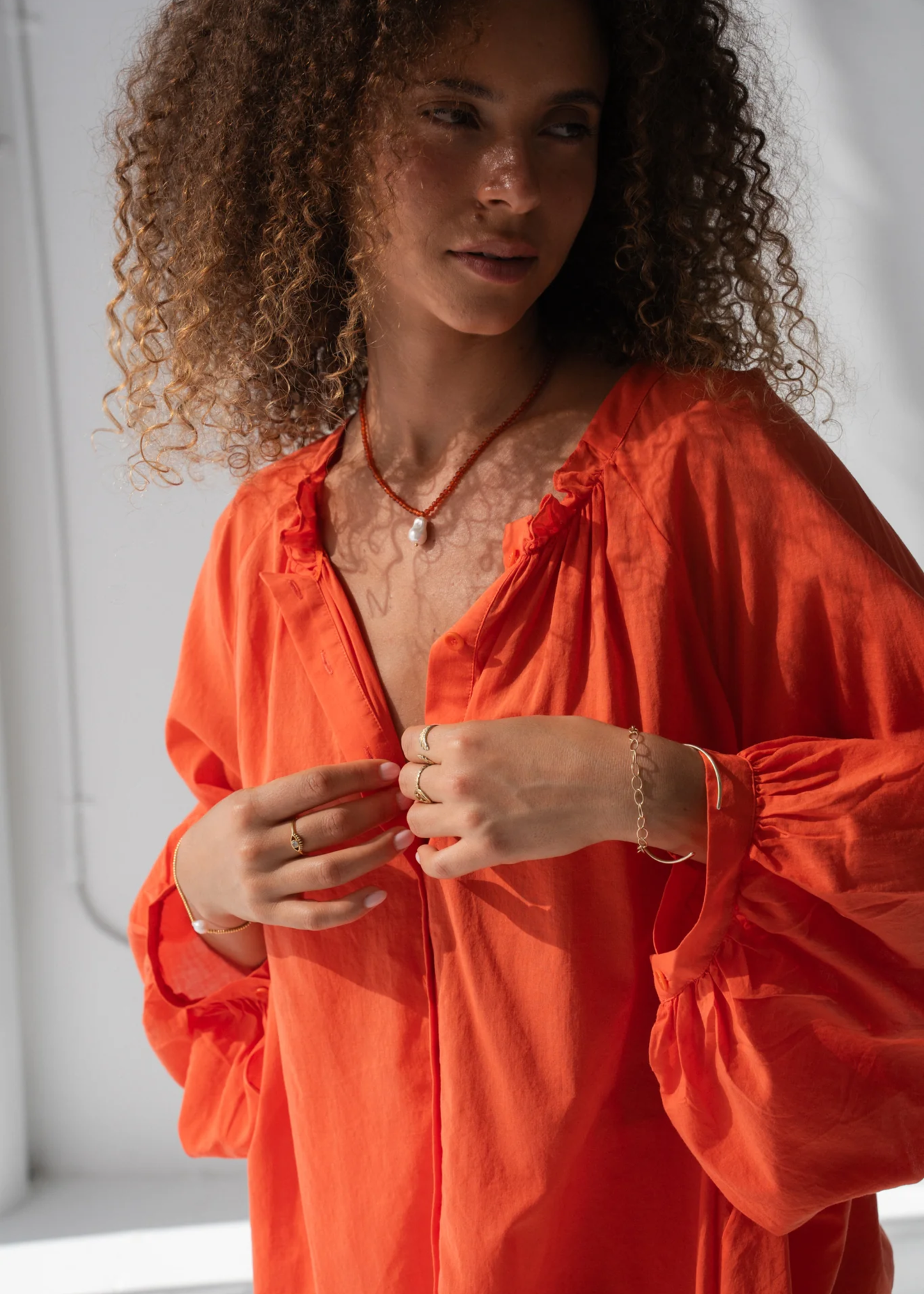 Thalia cotton voile shirt