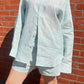 Oversized button down, green stripe