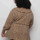 Waffle sailor cardigan, leopard