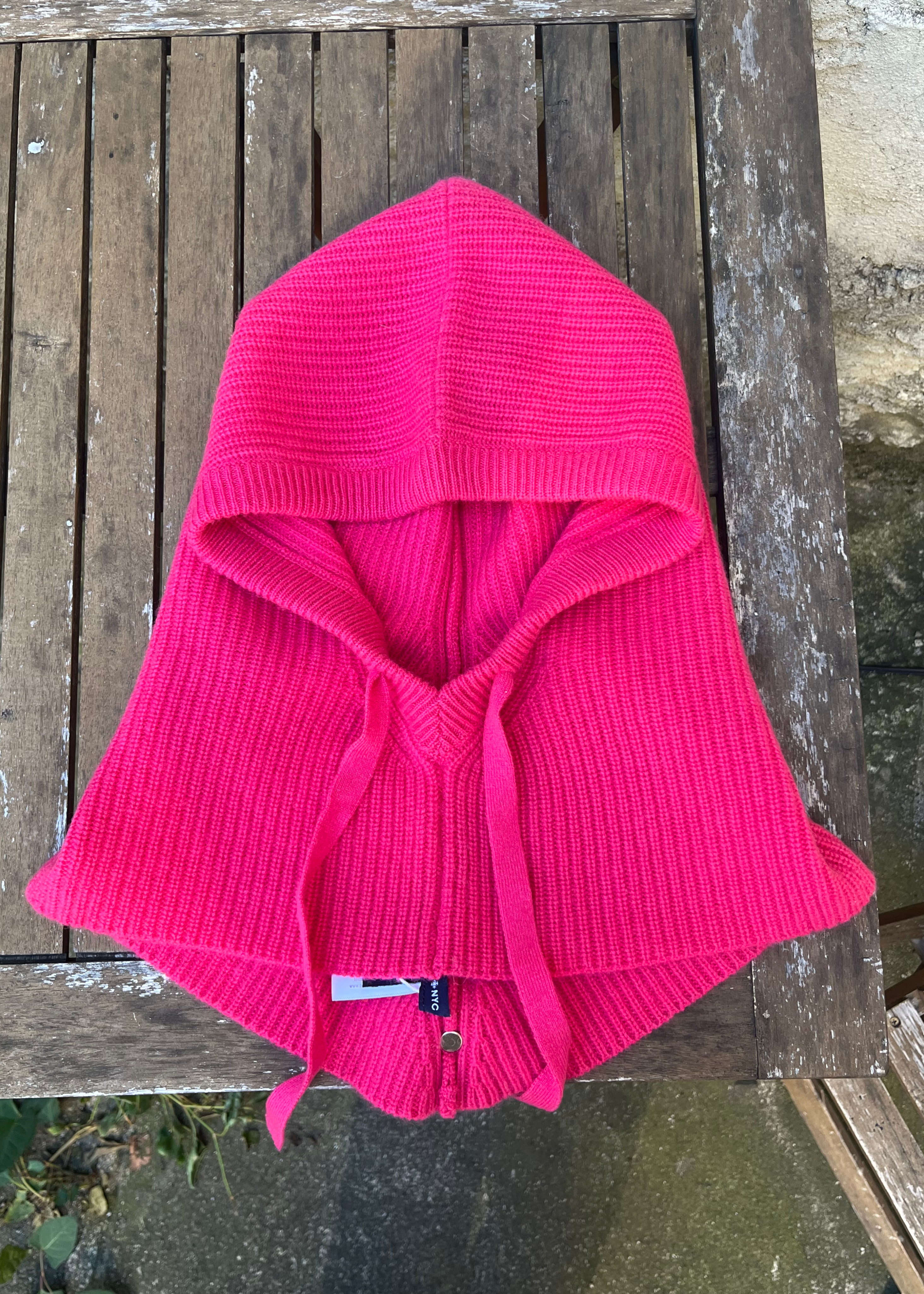 Cashmere balaclava, hot pink