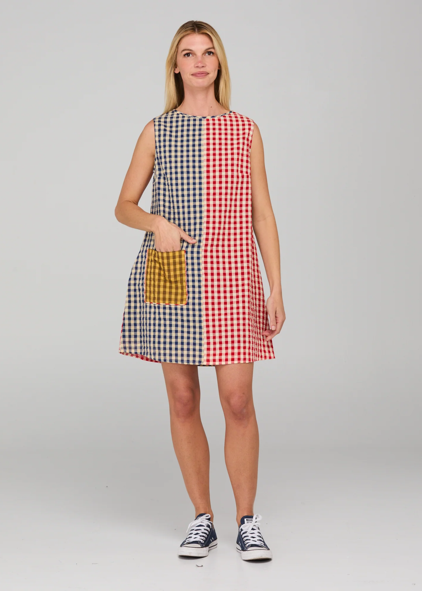 Gillie dress, sliced seersucker