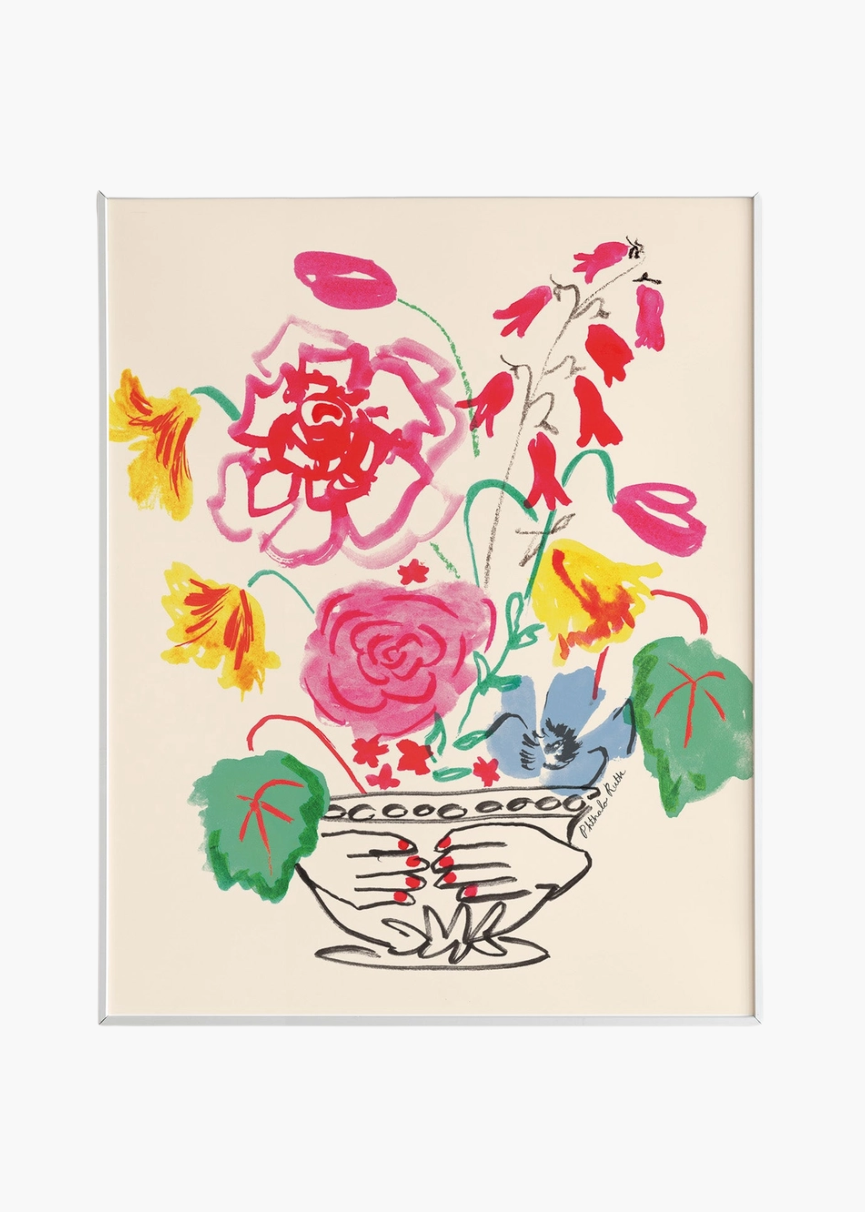 Blooming hands art print