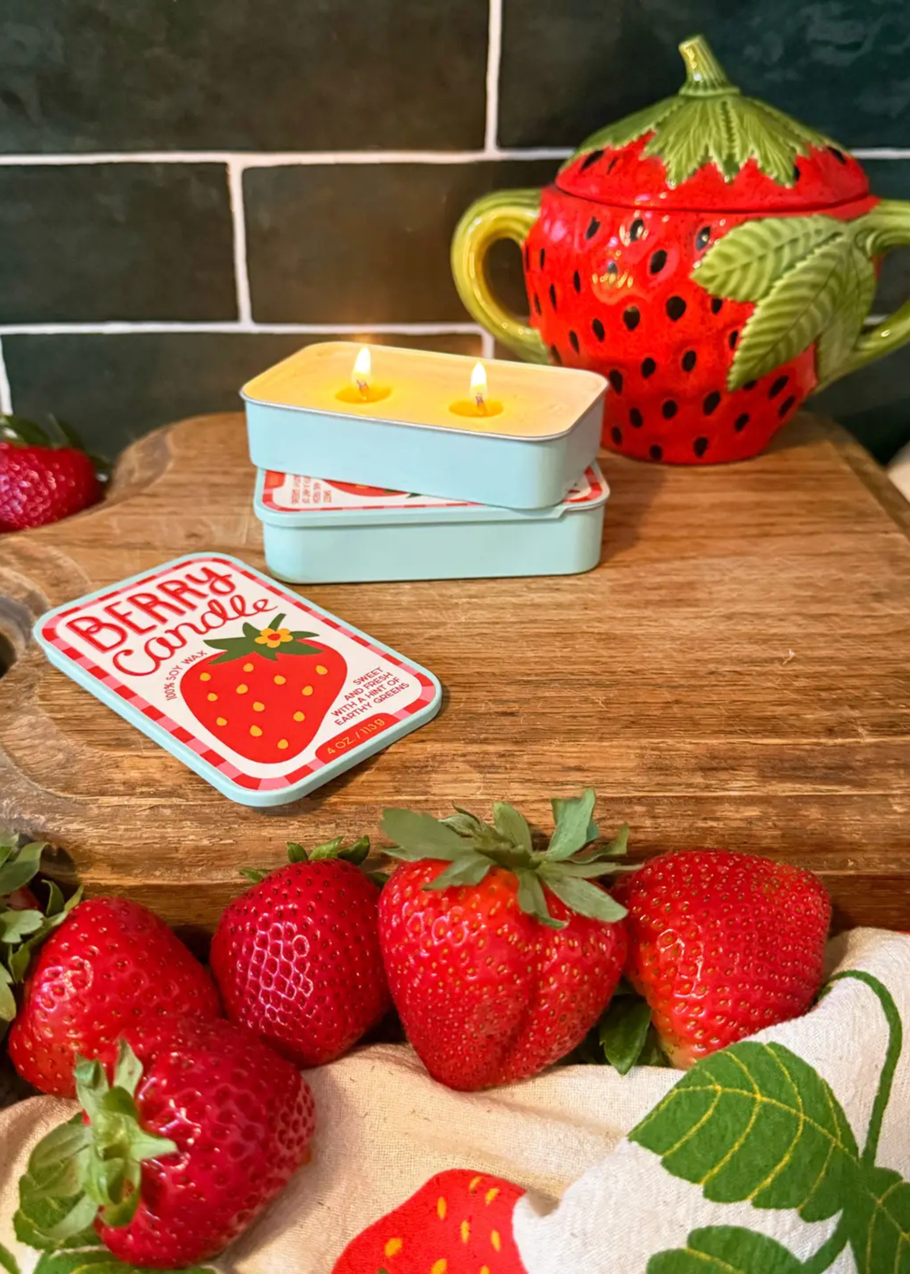 Strawberry candle