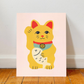 Lucky cat art print