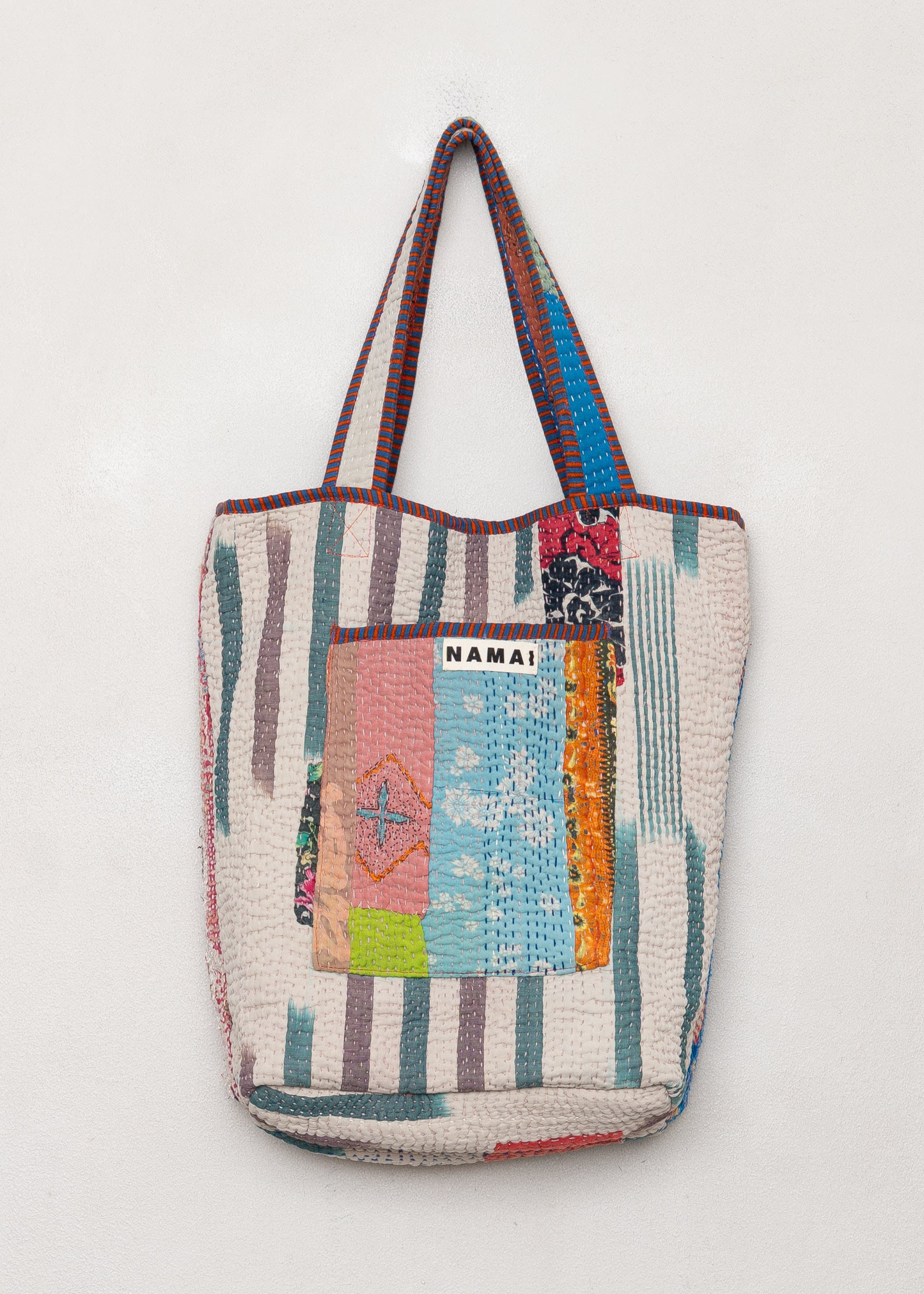 XotiI zero waste quilted kantha bag, 2-way/reversible