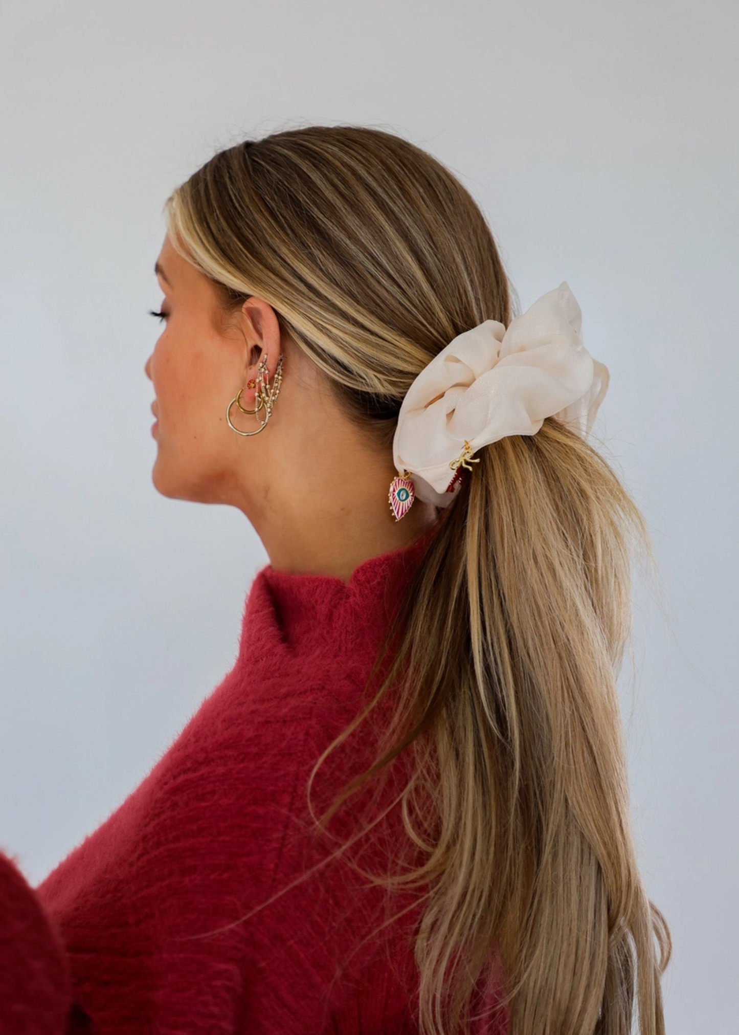 Grommet jumbo scrunchie