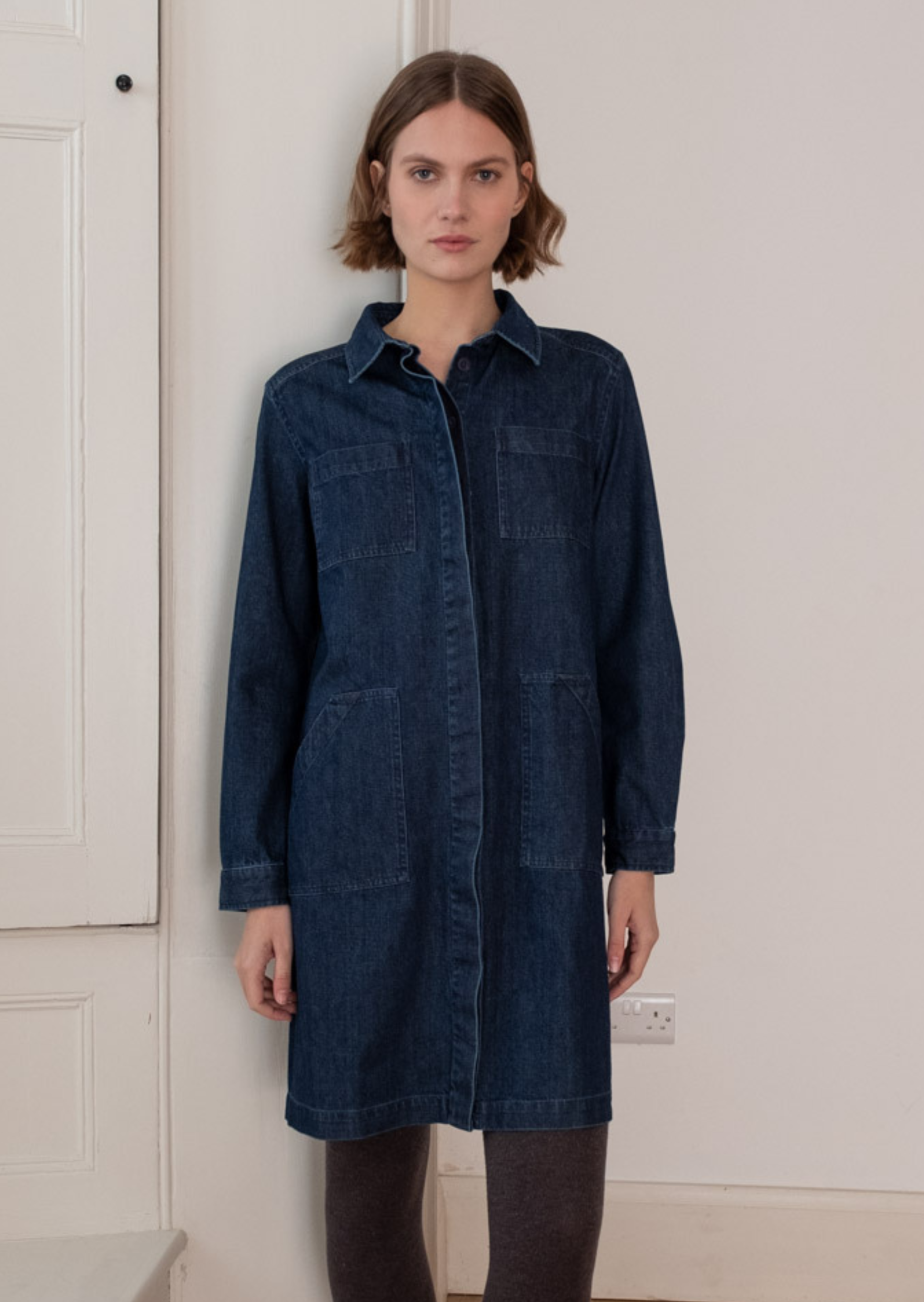 Ocean shirt dress