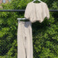 High waisted wide leg trousers