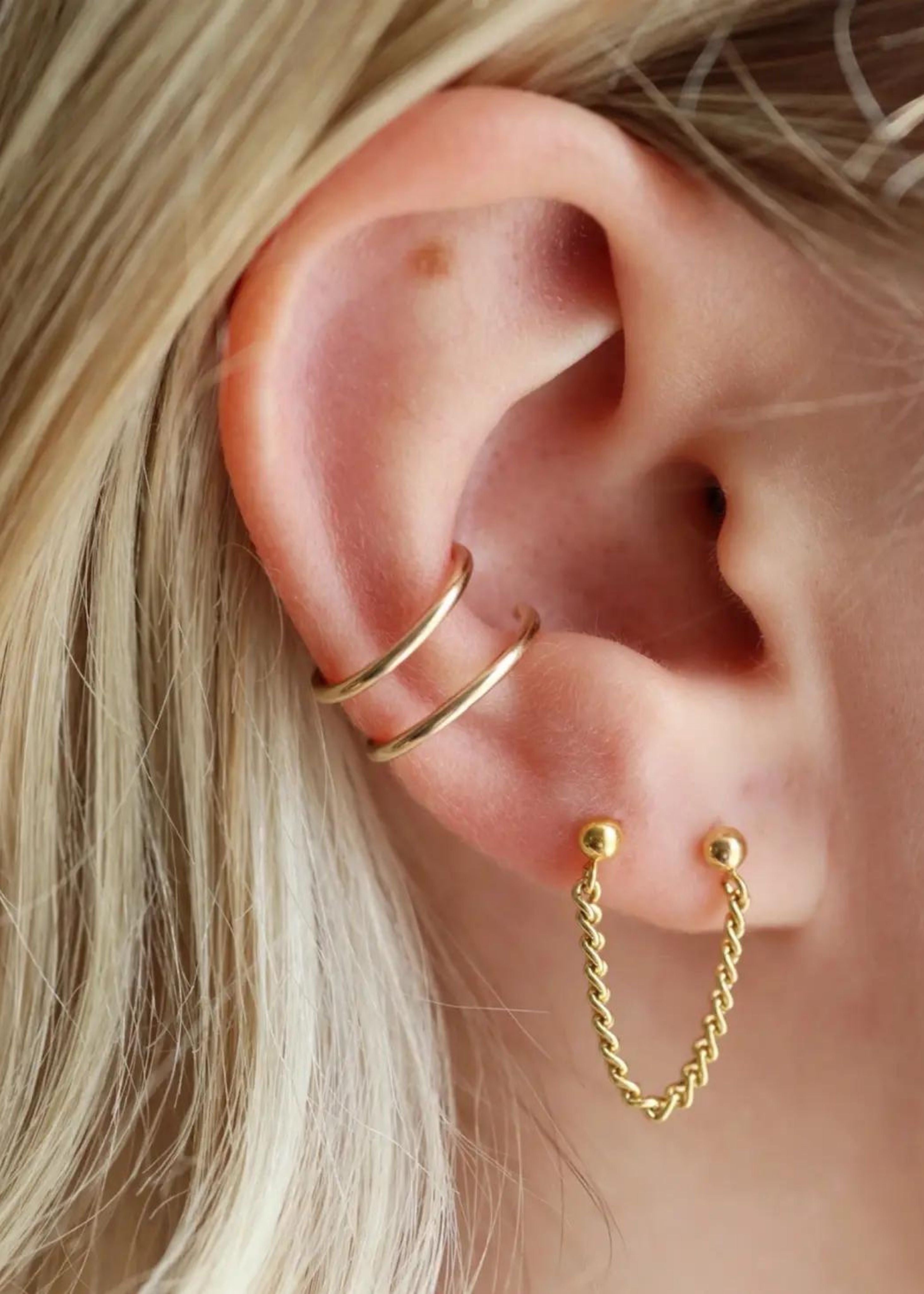 Double wrap ear cuff