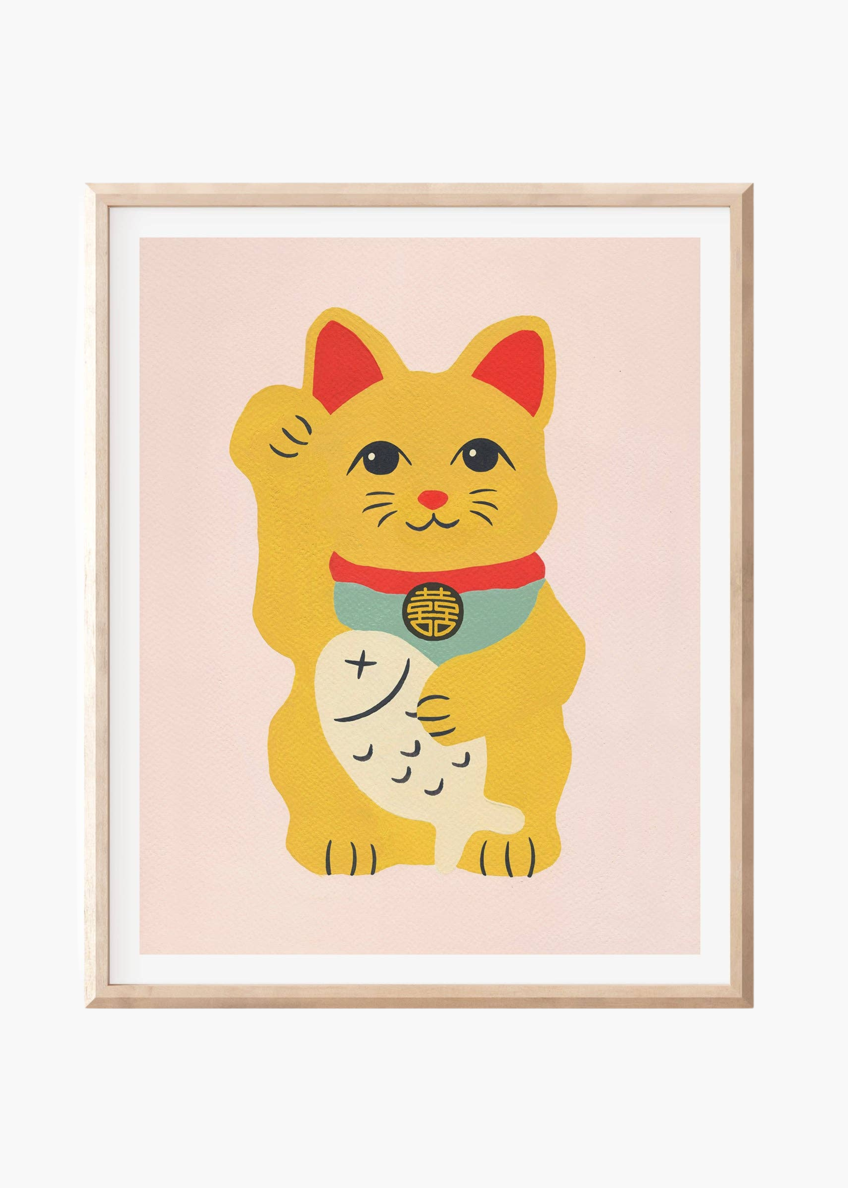 Lucky cat art print