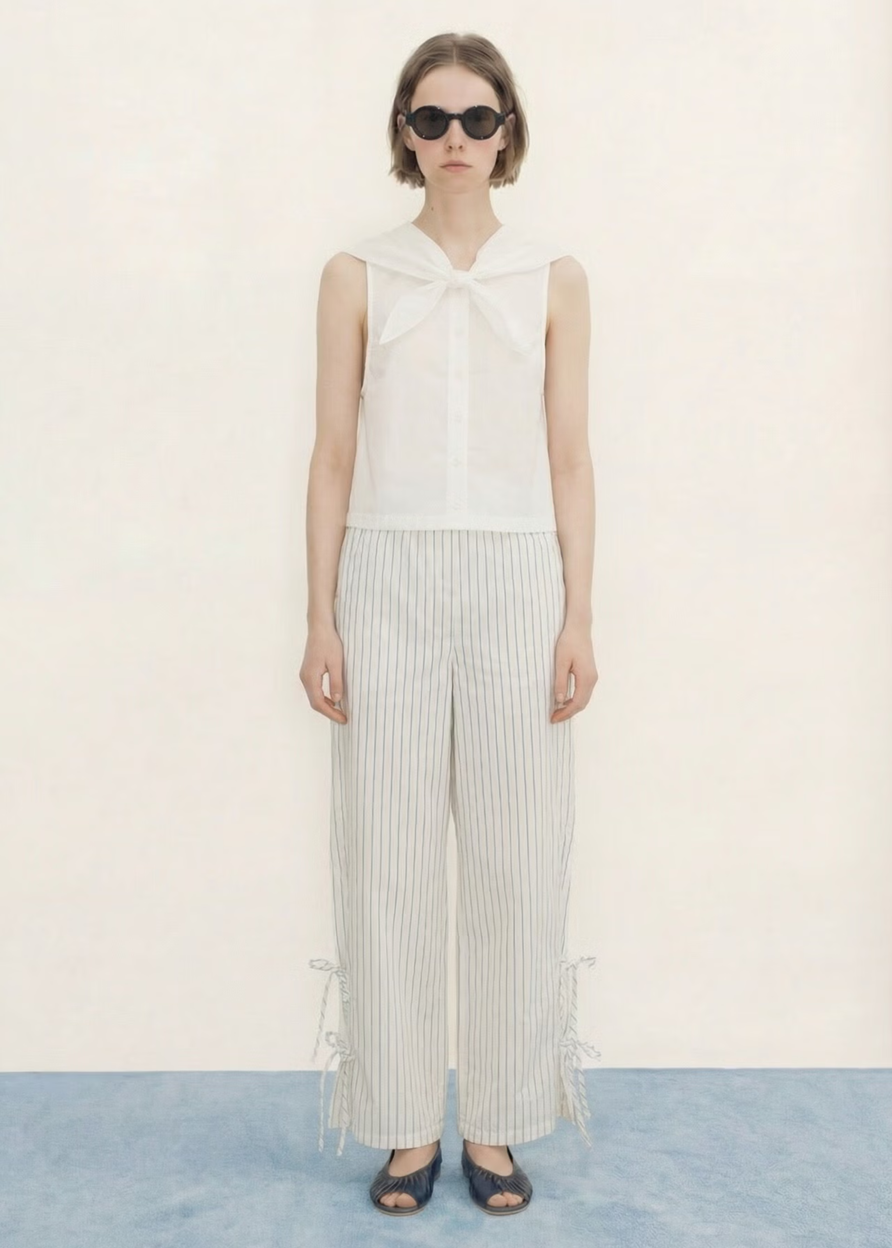 Striped elasticated pants