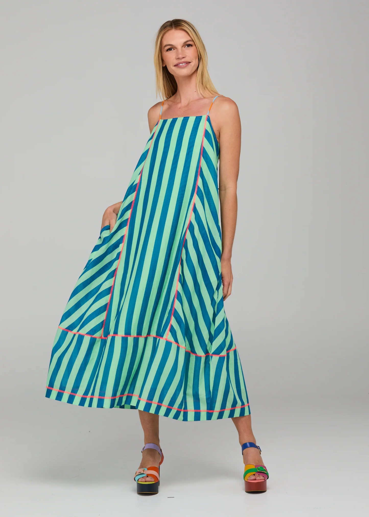 Sami dress, capri green