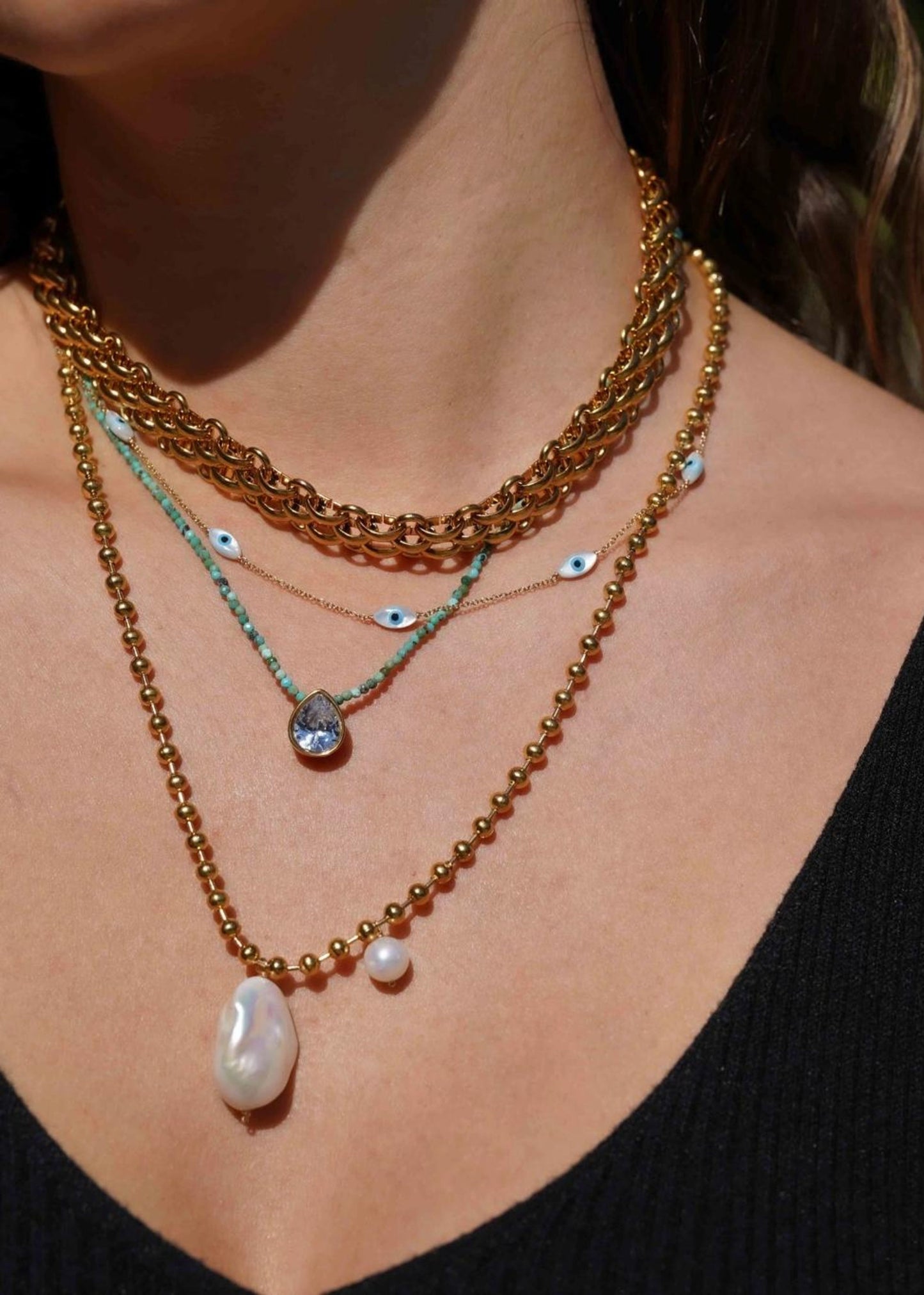 Mini evil eye necklace