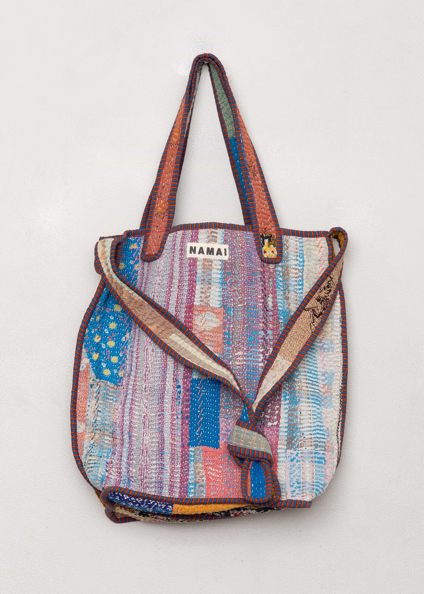 XotiI zero waste quilted kantha bag, 2-way/reversible