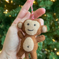 Monkey felt wool ornament