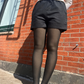 Drawstring short, black