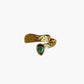 Emerald grooves ring