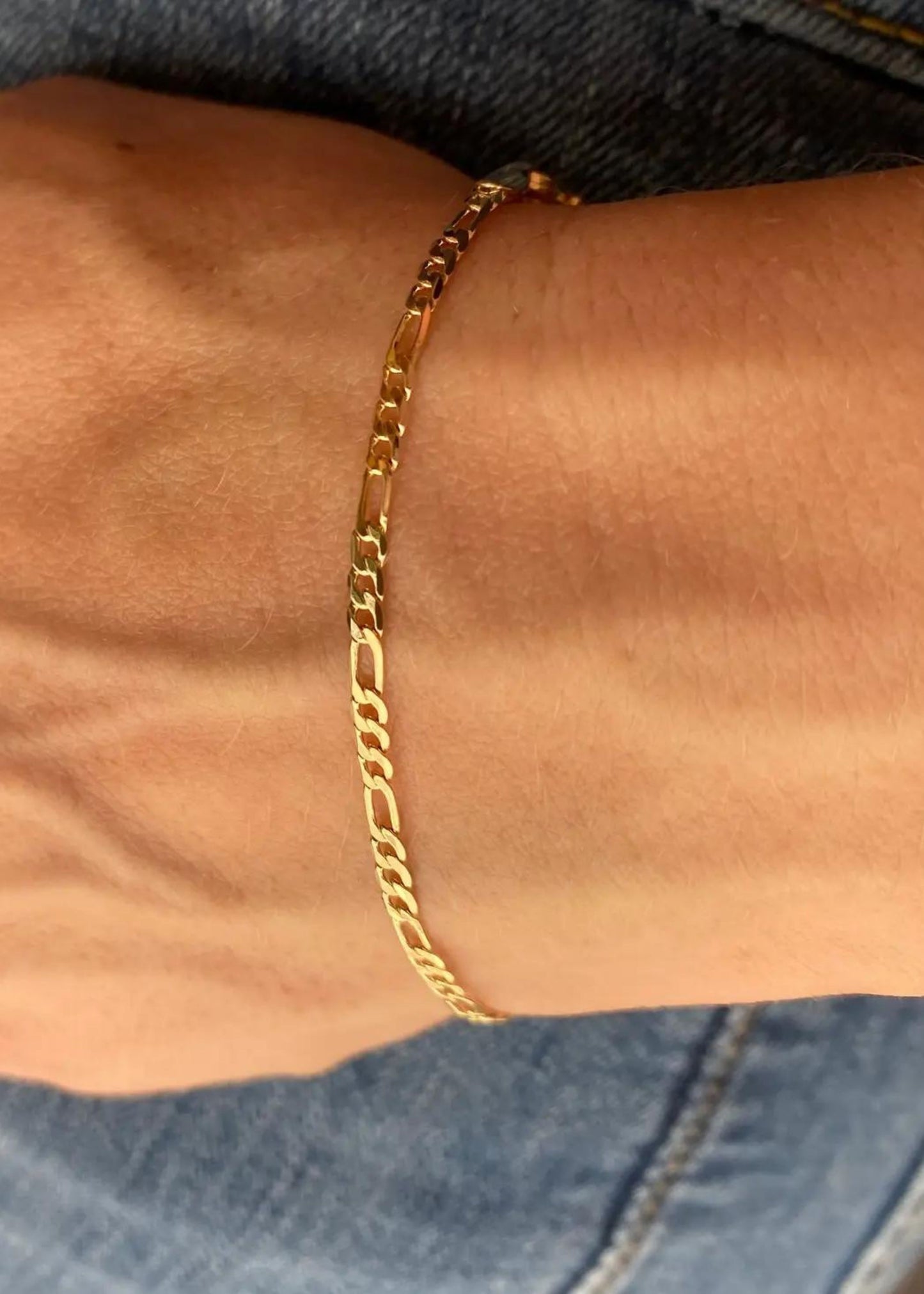 Flat figaro bracelet, 2.5mm