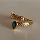 Emerald grooves ring