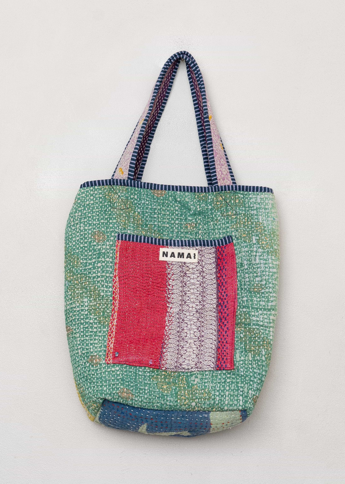 XotiI zero waste quilted kantha bag, 2-way/reversible