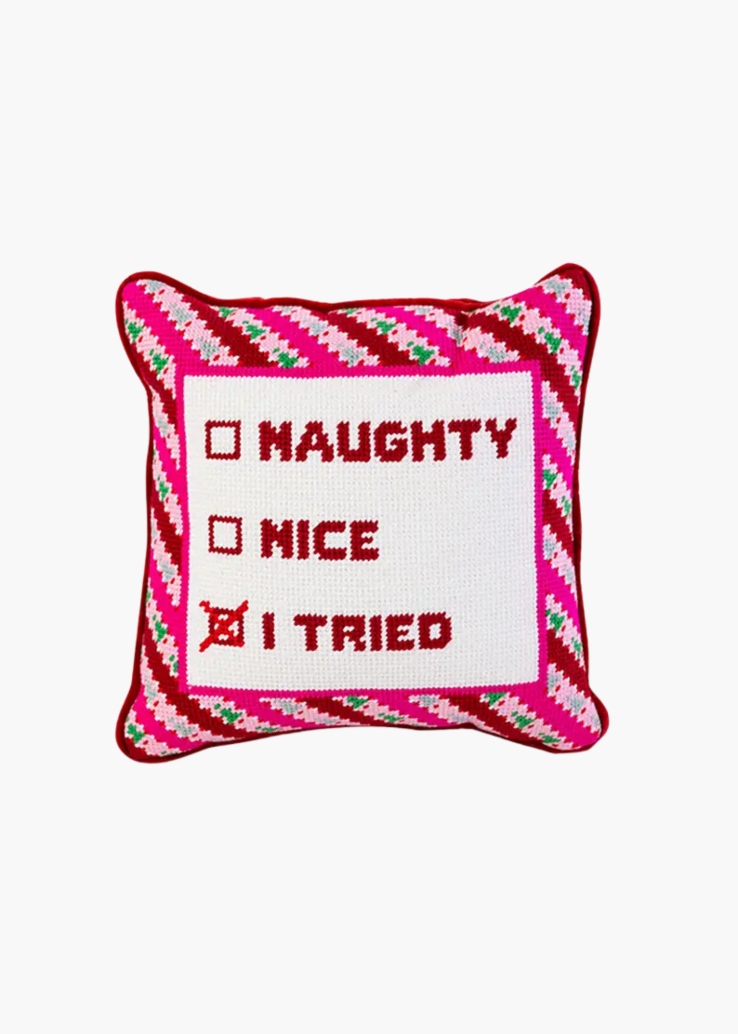 I tried needlepoint pillow