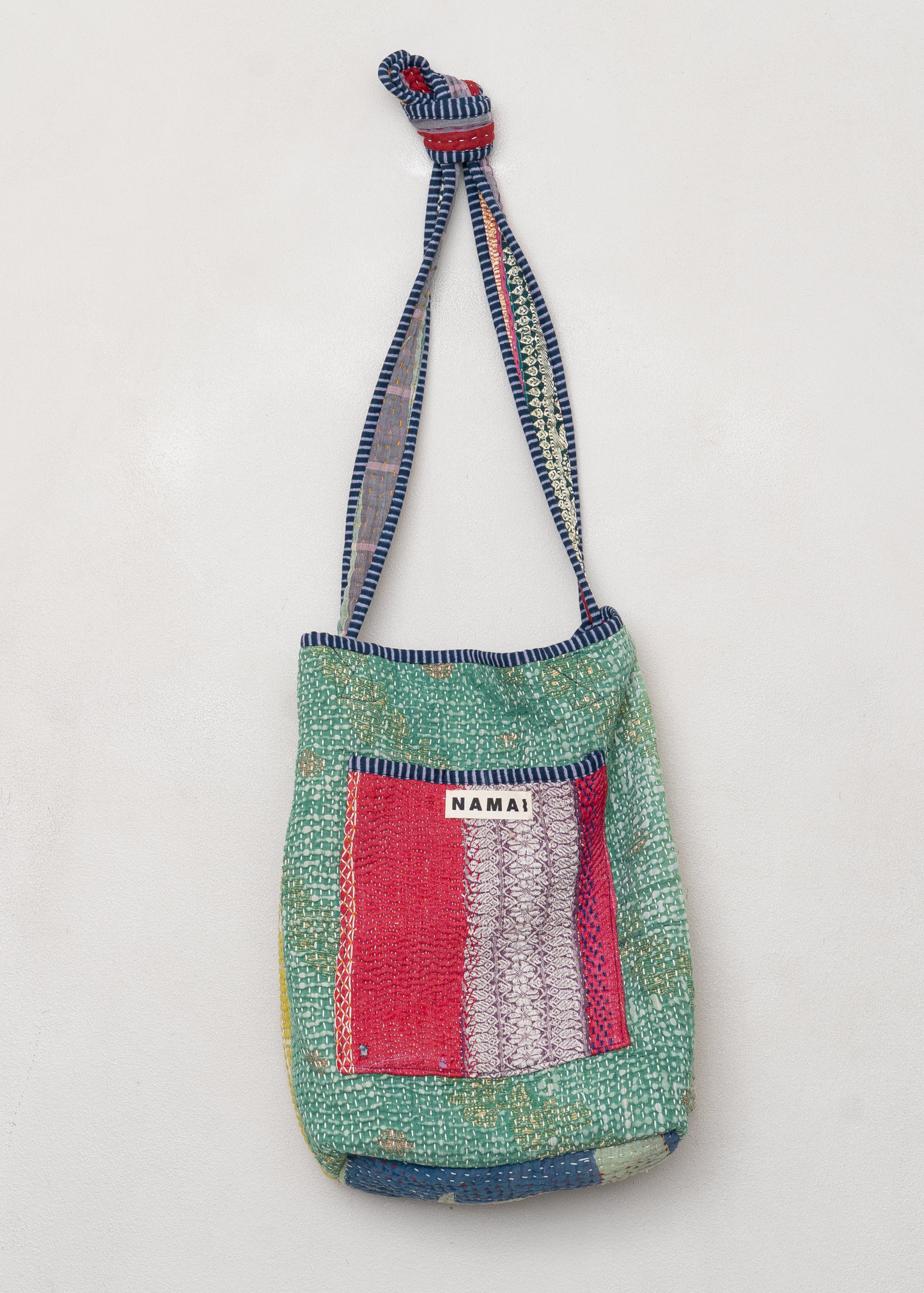 XotiI zero waste quilted kantha bag, 2-way/reversible