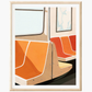 NYC subway seats art print