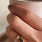 Emerald grooves ring