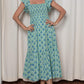 Amelia dress, green & blue