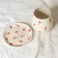 Red poppy catchall plate