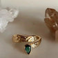 Emerald grooves ring