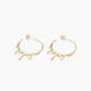 Molten drip hoop earrings