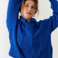 Grace zip cardigan, blue