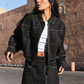 Wes linen jacket, black